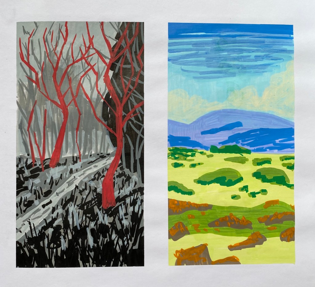 color studies in acrylic&nbsp;marker