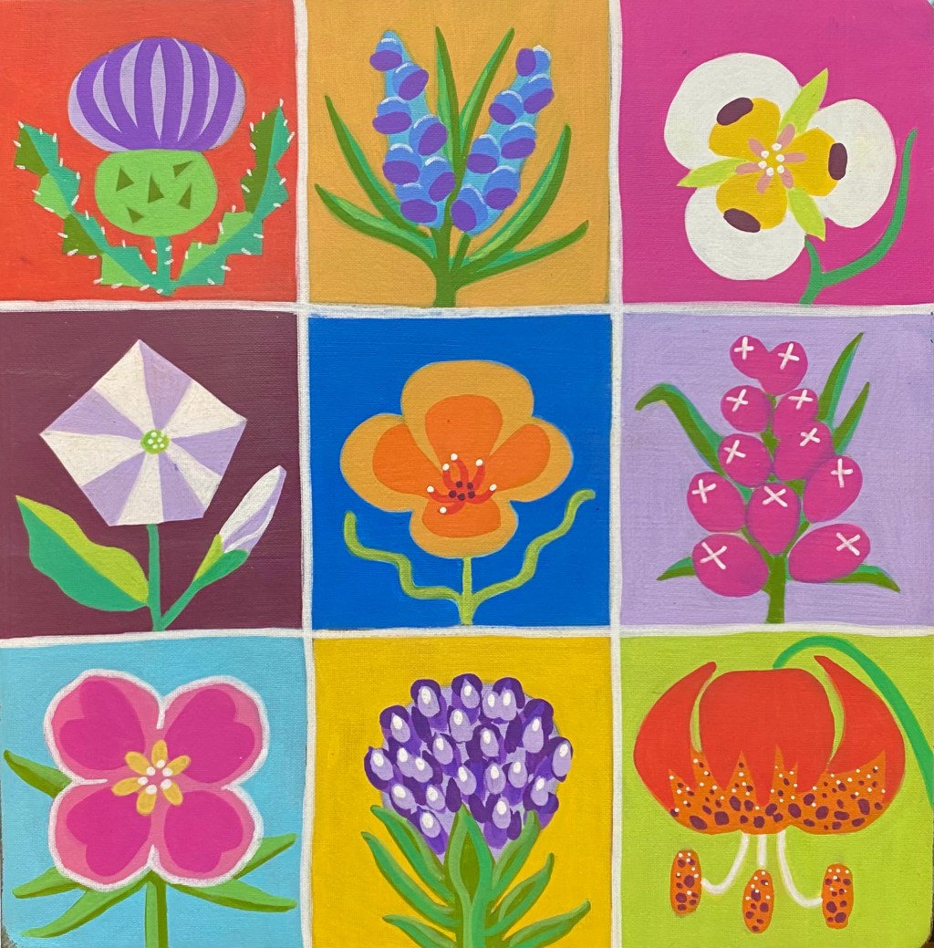 stylized wildflowers