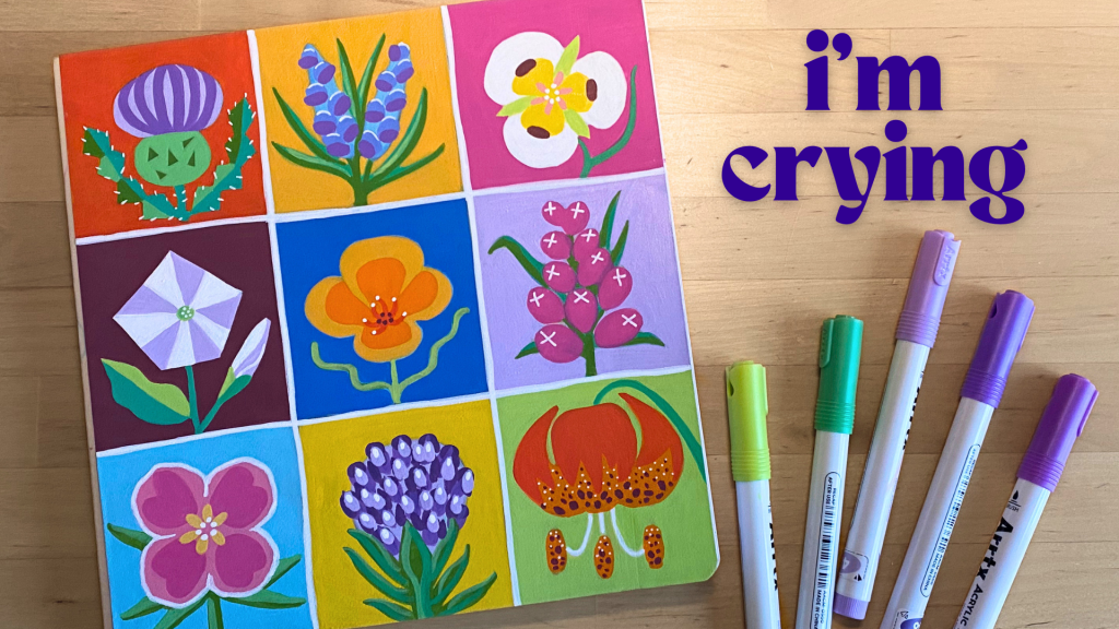 painting the cover of my&nbsp;sketchbook